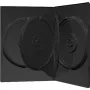 MediaRange 4 DVD dėžutė juoda – talpa: 4 CD, 4 DVD – 50 pakuotė – juoda (BOX17)