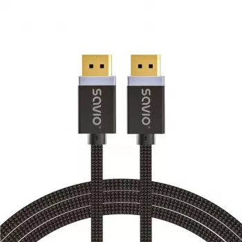 DisplayPort laidas Savio CL-165 1 m Juodas