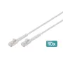 Digitus CAT 6A F-FTP lankstus komutacinis kabelis, varis, 5 m, pilkas, 10 vnt.