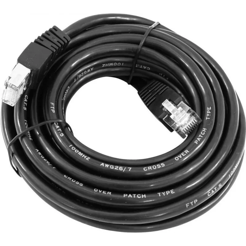 Ethernet kabelis Omnitronic CAT‑5 1 m, juodas
