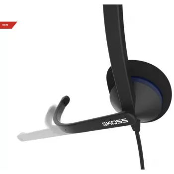 Koss CS200 USB ausinės su galvos lankeliu ir laidu, skambučiams/muzikai, USB Type-A, juodos