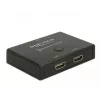 DeLock HDMI 2 – 1 jungiklis, dvipusis, 4K 60 Hz – vaizdo/garso jungiklis – 2 x HDMI – stalinis