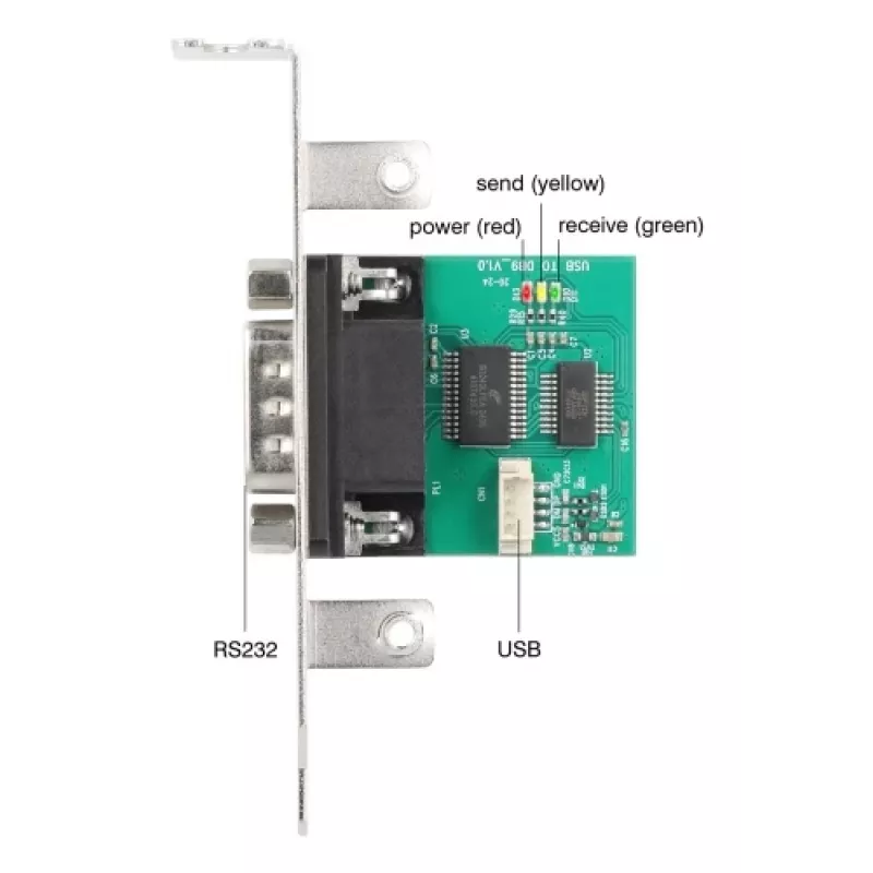 DeLOCK 90892 nuoseklusis keitiklis / kartotuvas / izoliatorius USB 2.0 RS-232 žalias nerūdijantis plienas