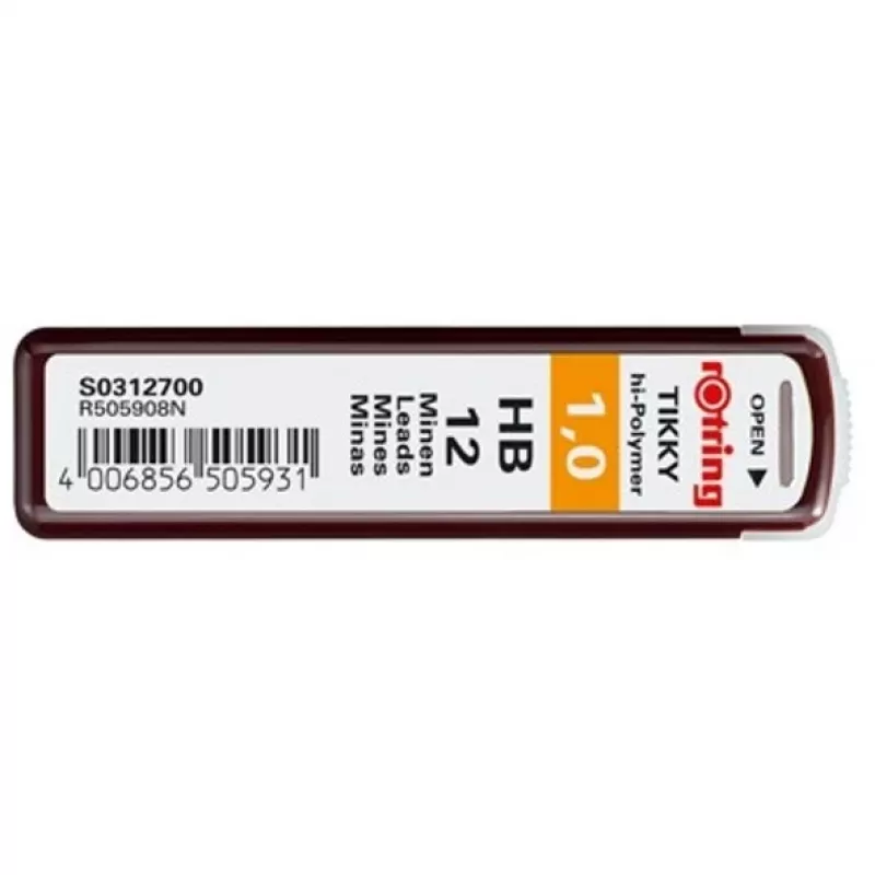 Švino užpildas HB Rotring Polymer Leads S0312700