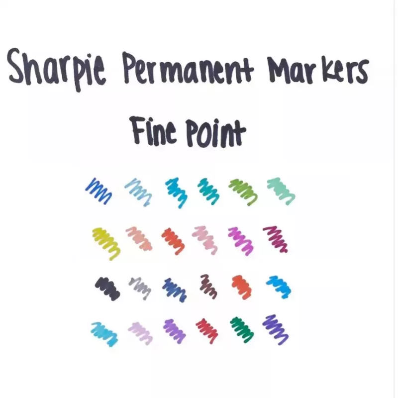 Sharpie smulkaus rašiklio galo permanentinis žymeklis, juodas, 12 vnt.