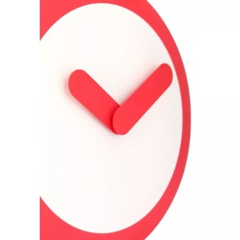 NeXtime klok 2615ro Focus, Ø25 cm, sieninis, balta / raudona