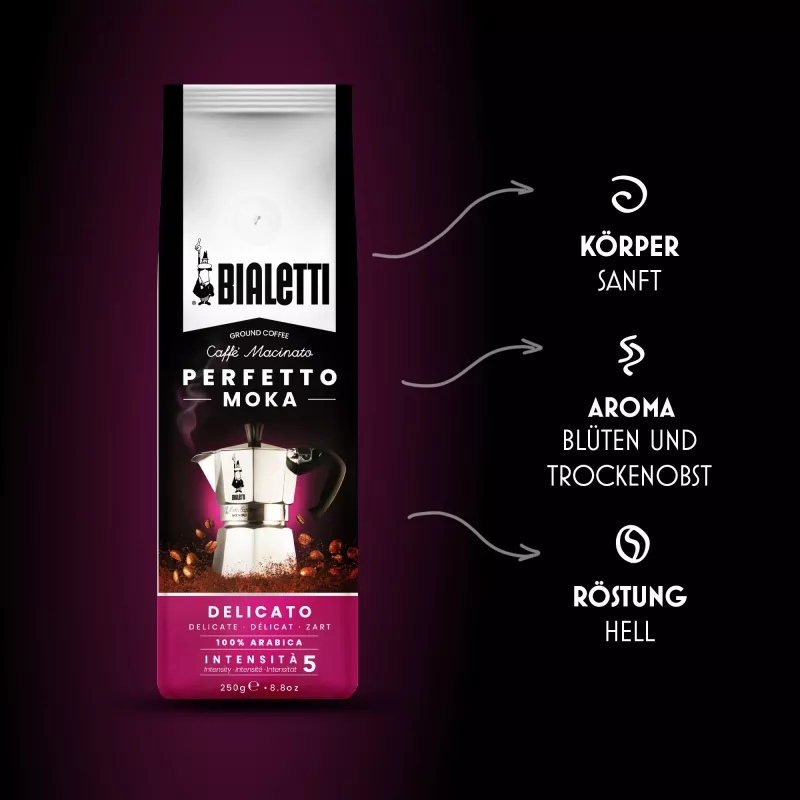Malta kava Bialetti Perfetto Moka Delicato 250g