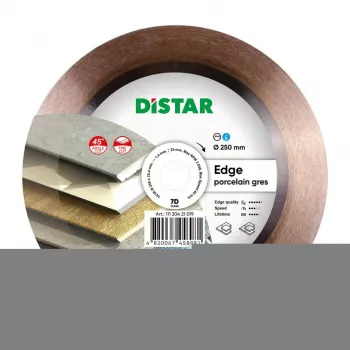 Deimantinis pjovimo diskas Distar 1A1R 250x1.4x25x25.4 Edge sausam pjovimui