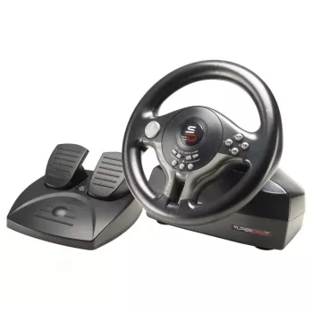 Vairas + pedalai Subsonic SV200 juodi pilki USB 180° pasukimas