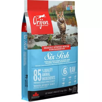 ORIJEN Six Fish Cat - sausas kačių maistas - 5,4kg