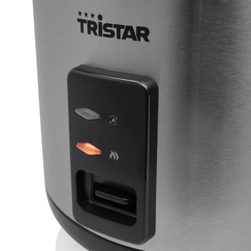 Ryžių viryklė Tristar RK-6147 — 1,5 L, 500 W, juoda/sidabrinė