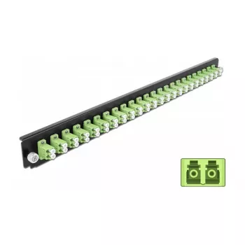 Splice Box priekinis skydelis DeLOCK 19 col. 43362 24 priev. LC Duplex žalsvai žalias
