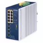 Valdomas komutatorius PLANET IP30 8 prievadų L2/L4 Gigabit Ethernet aliumininis mėlynas