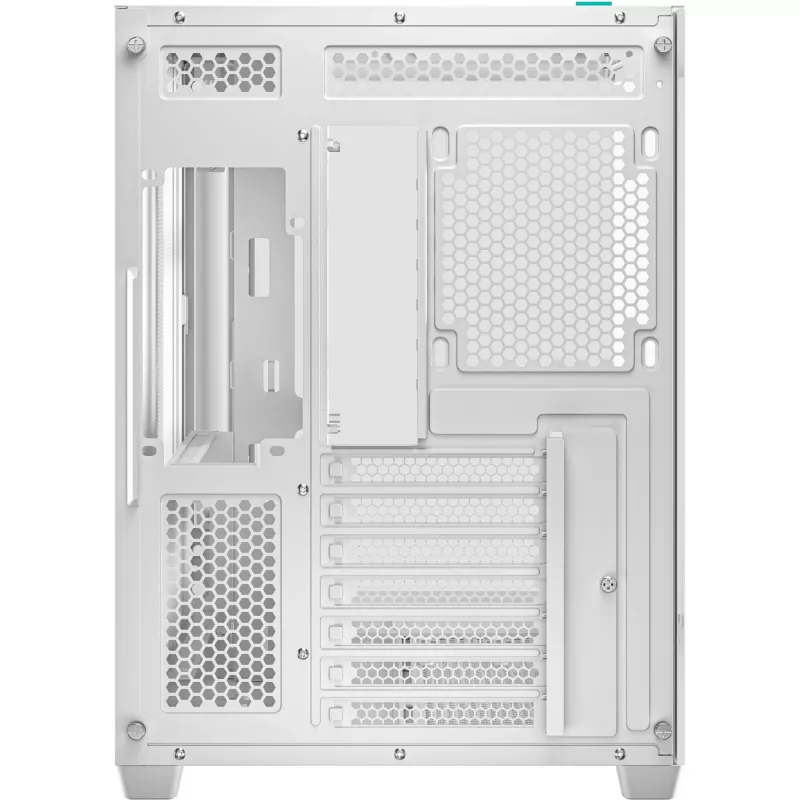 PC korpusas DeepCool CG530 WH Midi Tower — ATX/Micro ATX/ITX, grūdintas stiklas, 2×3,5 colio + 3×2,5 colio nišos, palaiko iki 410 mm GPU