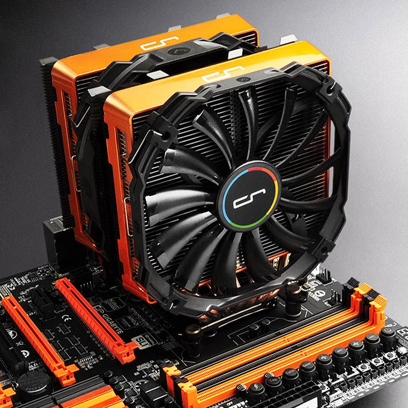 Kompiuterio aušinimo sistemos priedas Cryorig CR-CCO — ABS oranžinė, suderinama su R1 Universal/R1 Ultimate, 140×23×131 mm