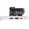 SilverStone ECU05 - USB adapteris - PCIe 2,0 x2 Low Profile - USB 3,1 Type C x 1 + USB3.0 x 2 + USB3.0 (vidinis) x 2 (SST-ECU05)