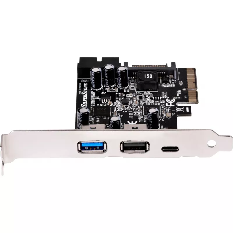 SilverStone ECU05 - USB adapteris - PCIe 2,0 x2 Low Profile - USB 3,1 Type C x 1 + USB3.0 x 2 + USB3.0 (vidinis) x 2 (SST-ECU05)