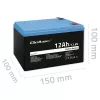 Qoltec LiFePO4 ličio geležies fosfato baterija 12,8 V 12 Ah 153,6 Wh su BMS