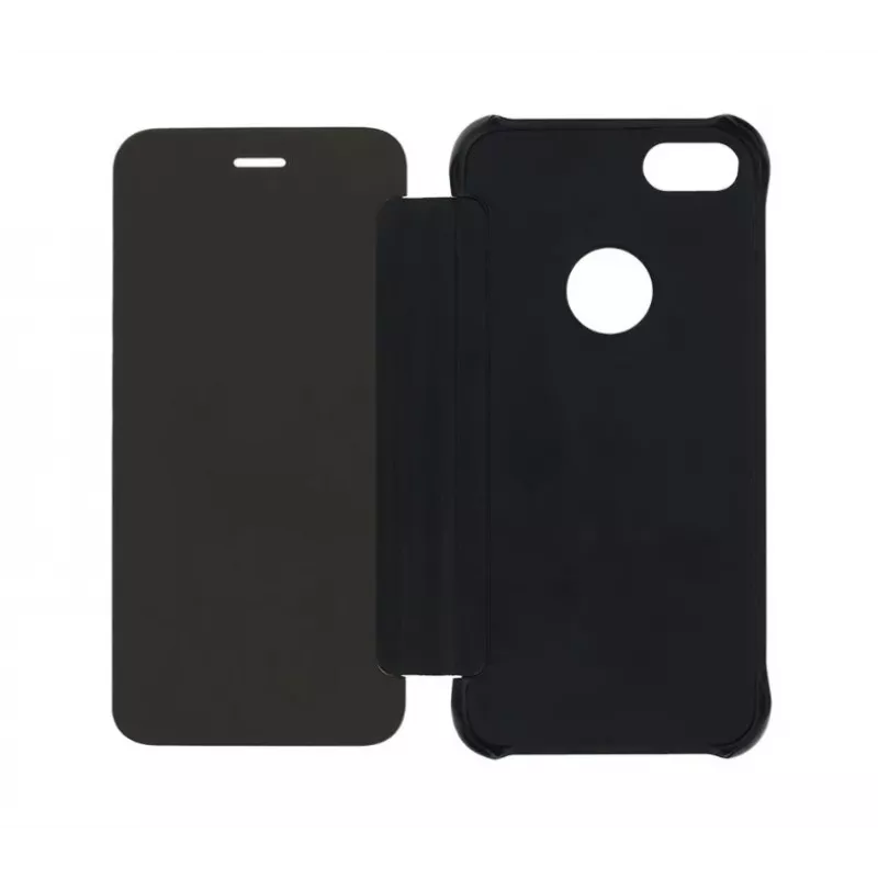 Telefono piniginės dėklas Tellur, skirtas iPhone 8 — sintetinė oda, juoda, su veidrodėliu