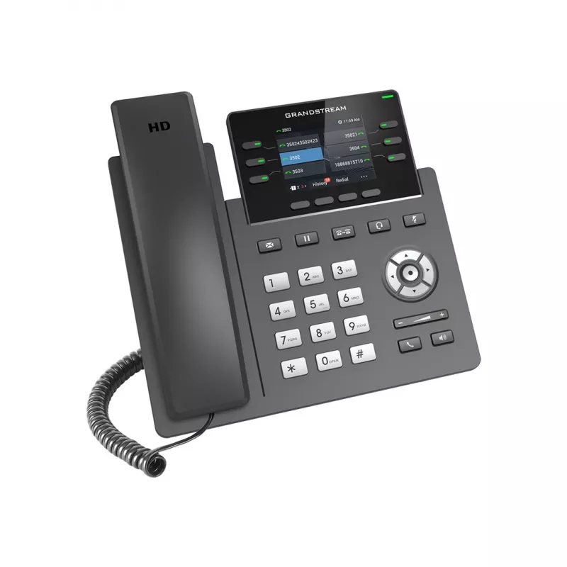 IP telefonas Grandstream GRP2613W Juoda 4 linijos TFT 2.4 colio
