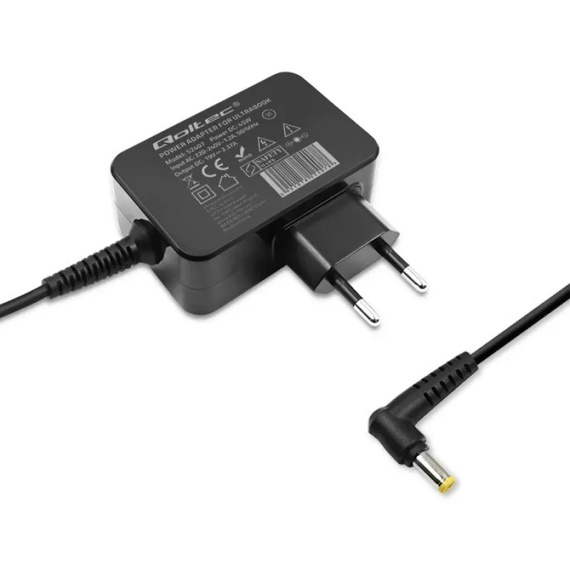 QOLTEC 52407 maitinimo adapteris Toshiba Ultrabook 45W 19V 2.37A
