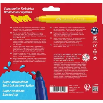 FABER-CASTELL žymeklis Jumbo Super Washable 12 vnt.
