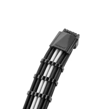 CableMod C-Series PRO ModMesh Sleeved 12VHPWR StealthSense - maitinimo kabelių rinkinys - juoda/balta (CM-PCSR-16P3-N60KKW-5PK-R)