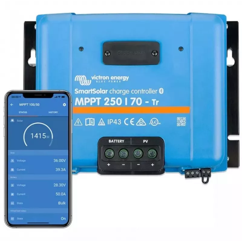 Saulės įkrovos valdiklis Victron SmartSolar MPPT 250/70-Tr — MPPT 250V, 70A