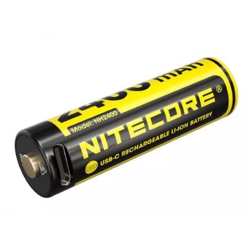 Įkraunamas ličio jonų AA 1,5 V baterijų rinkinys Nitecore NH2400 2400 mAh — 4 vnt. pakuotė