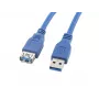USB 3.0 ilginimo laidas AM-AF mėlynas 3M