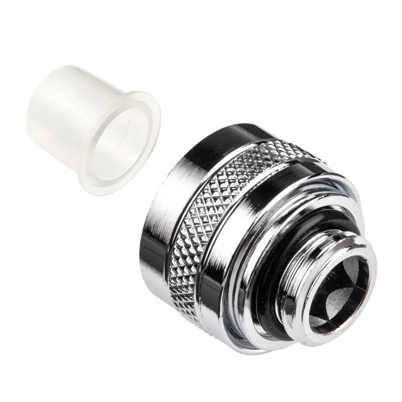 Jungtis Alphacool 17470 — žalvarinė chromuota vandens aušinimo jungtis, skirta PC, aukštis 20 mm, svoris 23 g