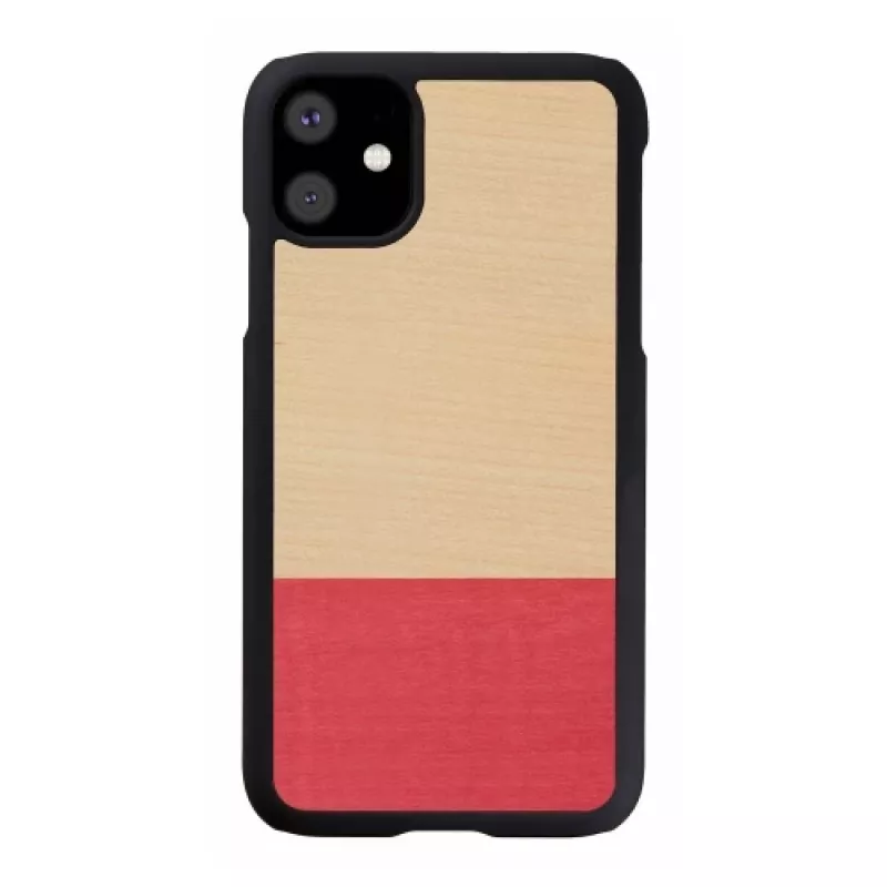 Išmaniojo telefono dėklas „man and wood“ skirtas „iPhone 11“ – juodas, asimetriškas dizainas