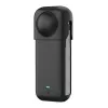 Silikoninis apsauginis dėklas Puluz, skirtas Insta360 X4 — juodas, patvarios konstrukcijos