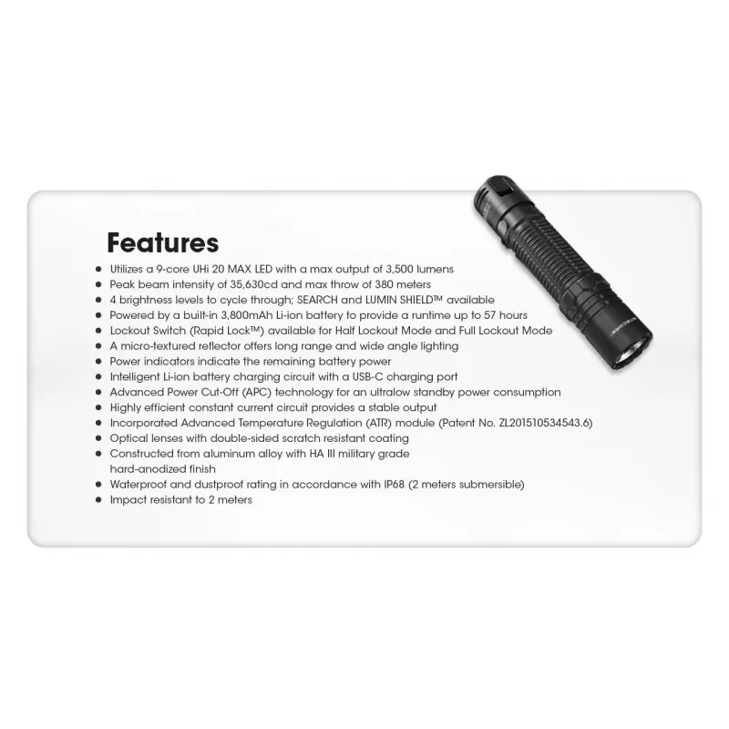 Žibintuvėlis Nitecore EDC31 kompaktiškas kišeninis žibintuvėlis, iki 1800 liumenų, kasdieniam nešiojimui