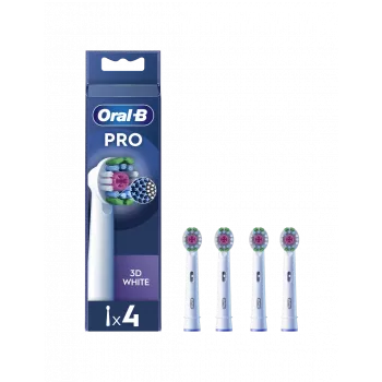 Oral-B EB18-4 3D White keičiamosios šepetėlių galvutės, 4 vnt.