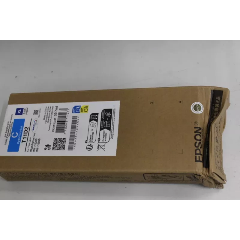 Epson C13T11D240 XL žydras rašalo kasetė — vienos pakuotė, suderinama su WorkForce Pro WF‑C5890DWF / WF‑C5390DW, pažeista pakuotė