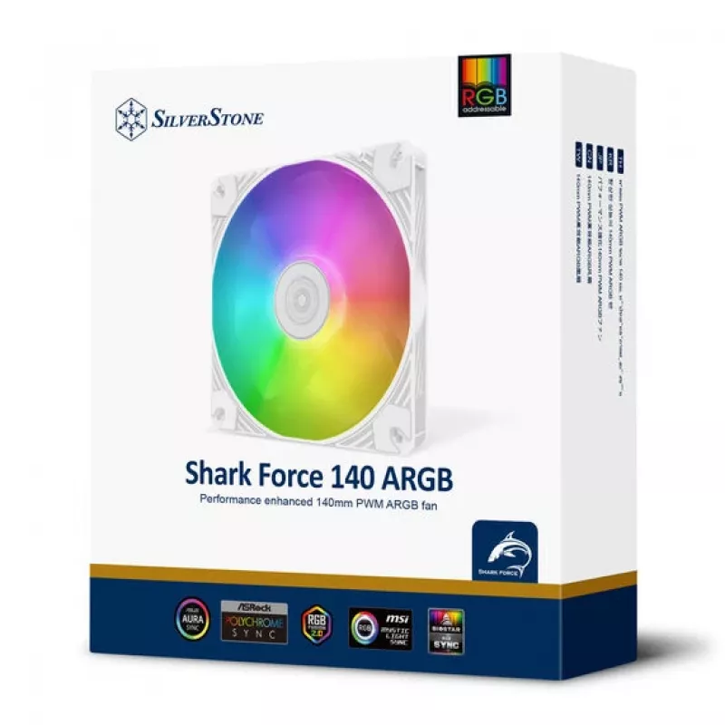 Aušinimo ventiliatorius SidabrinėSTONE SST-SF140W-ARGB 140 mm su ARGB apšvietimu