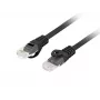 Tinklo kabelis LANBERG PCU6-10CU-0050-BK Cat6 U/UTP RJ-45 0.5 m Juodas