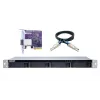 QNAP TL-R400S saugojimo diskų korpusas HDD/SSD korpusas juoda, pilka 2,5/3,5 colio