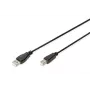 Assmann USB jungiamasis laidas. A tipo - B tipo kištukas/kištukas, 1,8 m, suderinamas su USB 2.0, UL, juodas (AK-300102-018-S)
