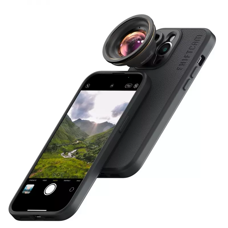 Foto objektyvas ShiftCam LU-WD-016-23-EF Plačiakampis objektyvas 16mm Juoda Auksinė