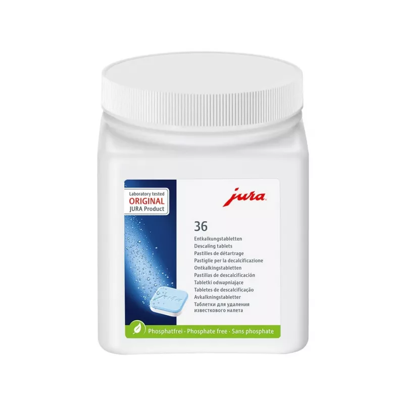 Valymo tabletės Jura Descaler 70751 kavos aparatams, 36 tabletės plastikiniame indelyje
