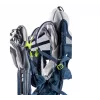 Vaikiška nešynė kuprinė DEUTER Kid Comfort Active — mėlyna, poliamidas, iki 22 kg, skėtis nuo saulės, kojų atrama, VariQuick, Lite Air