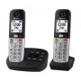 DECT telefonas Panasonic KX-TGU432 — belaidis 2 rageliams rinkinys, skambinančiojo ID, 2,1 colio ekranas, juoda/sidabrinė