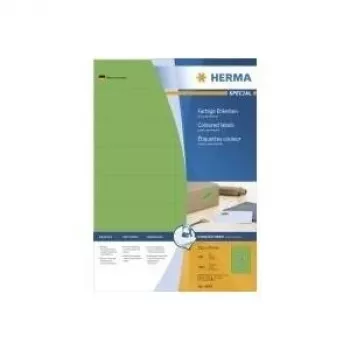 Lipnios spausdintuvo etiketės HERMA Spalvotos Etiketės A4 105x37 mm žalios