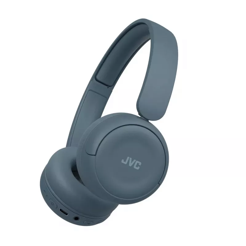 Ausinės JVC HA-S59W — laidinės ir belaidės Bluetooth, supraauralinės, ant galvos, 20–20000 Hz, 1,2 m laidas, Mėlyna