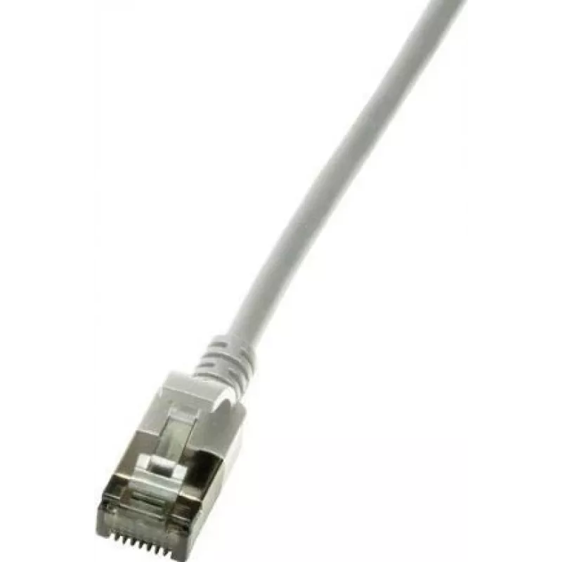 Tinklo kabelis LogiLink plonas U/FTP CQ9012S RJ-45 Cat6a 0,3 m pilkas
