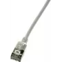 Tinklo kabelis LogiLink plonas U/FTP CQ9012S RJ-45 Cat6a 0,3 m pilkas