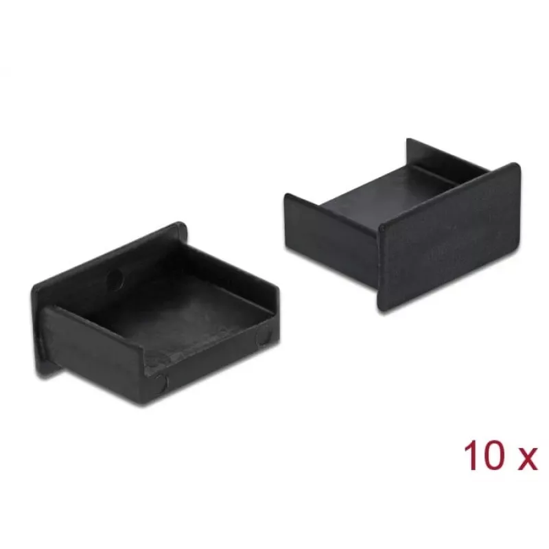 Dulkių apsauginis dangtelis USB Type-A lizdui DeLOCK 64102 juodas 10 vnt.
