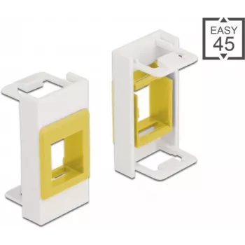 Keystone Holder DeLOCK Easy 45 modulis 22,5 x 45 mm balta geltona